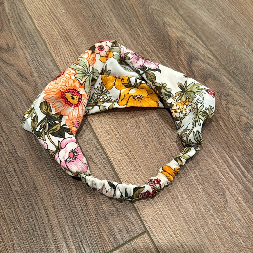 Floral silky headband